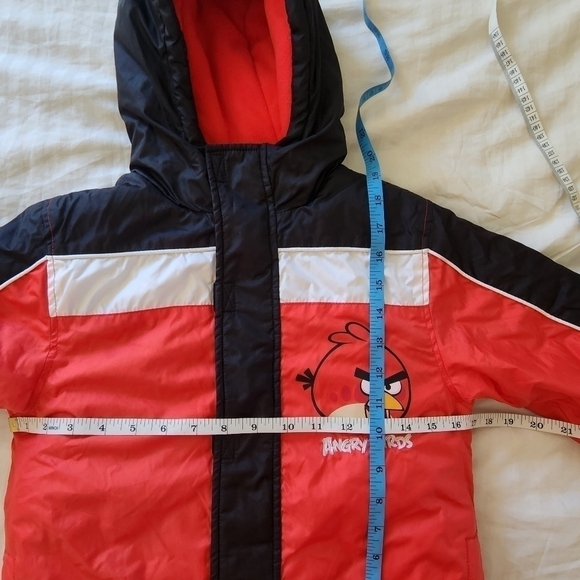 Angry Birds Children's Black/ Red Puffer Jacket size Medium - Picture 3 of 7